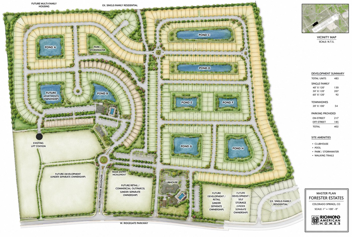 Forestbrook residential land site plan — Horry County, SC